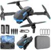Drone avec Caméra 1080P pour Enfant et Adulte, Quadcopter RC Pliable Drone pour Débutant, Jouets pour Garçons et Filles Cadeaux (Black)